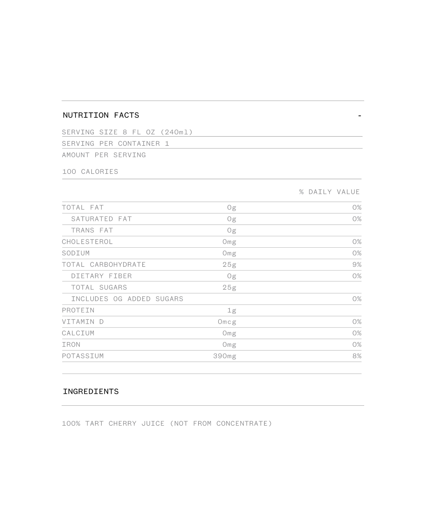 Cheribundi Natural Tart Cherry Juice